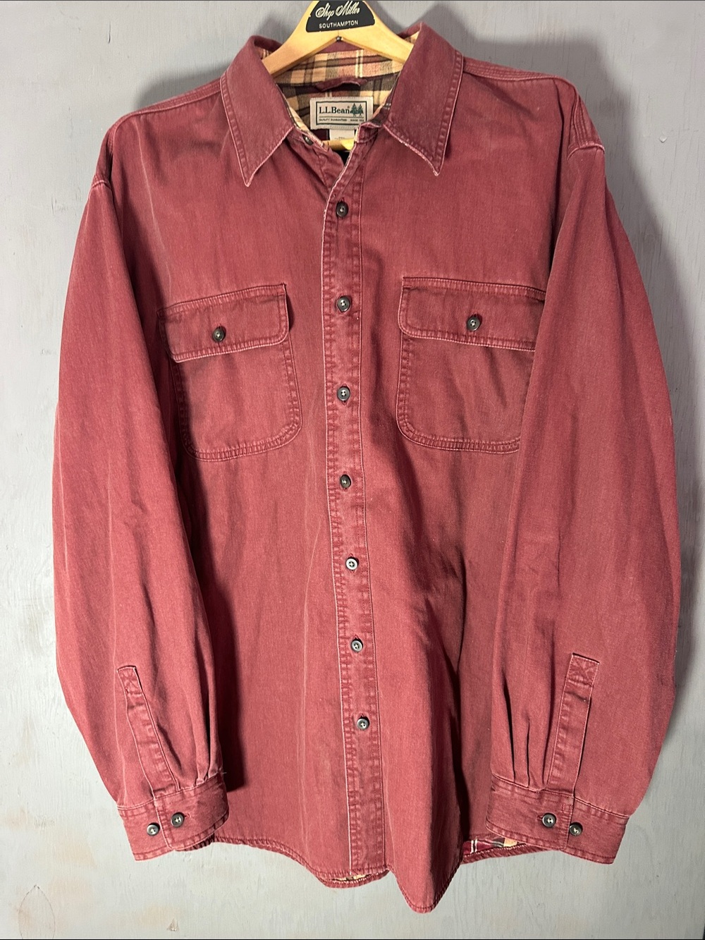 L.L. Bean Men's Faded Brick-Red Shirt Jacket